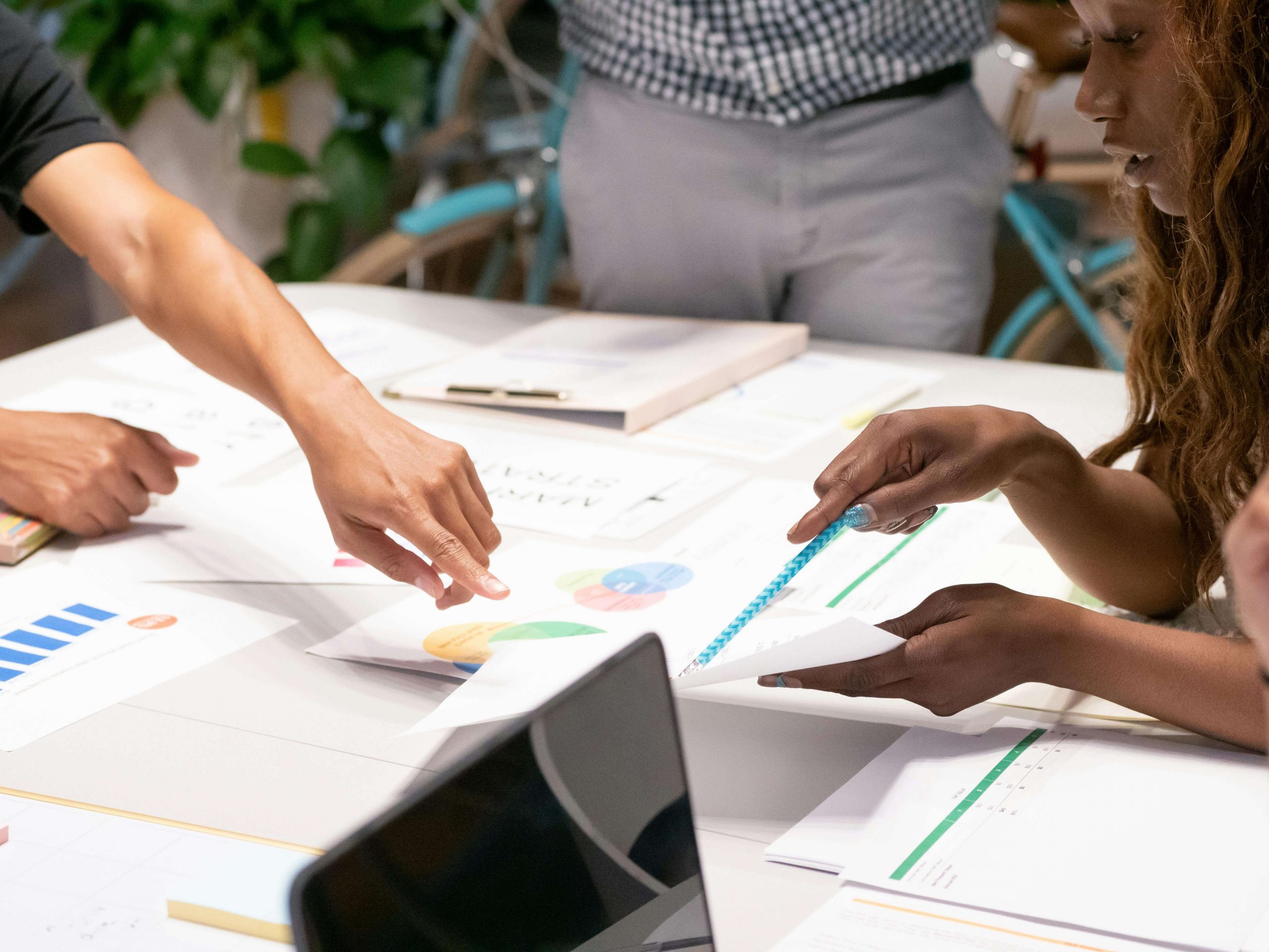 Team collaborating with our analytics consulting company